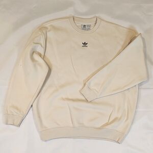 Adidas Men's Cream Crewneck Sweater Size XS